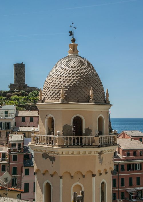 Italy, Cinque Terre, Vernazza, Varpinė, Architektūra