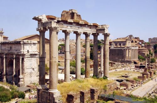Italy, Roma, Forumas, Archeologija, Romanai, Senovinis, Stulpeliai, Sostinės, Griuvėsiai