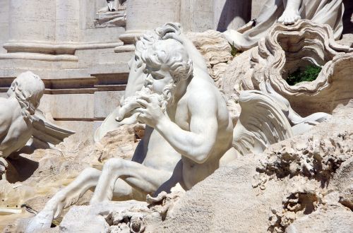 Italy, Roma, Trevi Fontanas, Fontanas, Vanduo, Statulos, Skulptūros