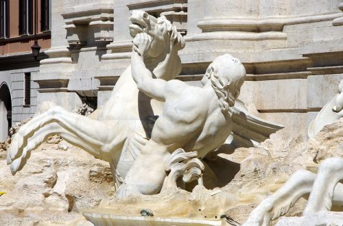 Italy, Roma, Trevi Fontanas, Fontanas, Vanduo, Statulos, Skulptūros
