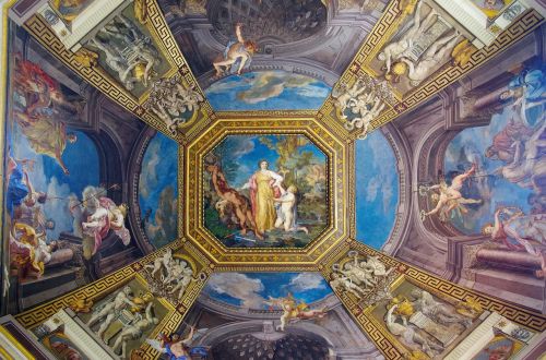 Italy, Vatikanas, Muziejus, Lubos, Kupolas, Freska, Menas, Apdaila, Doré