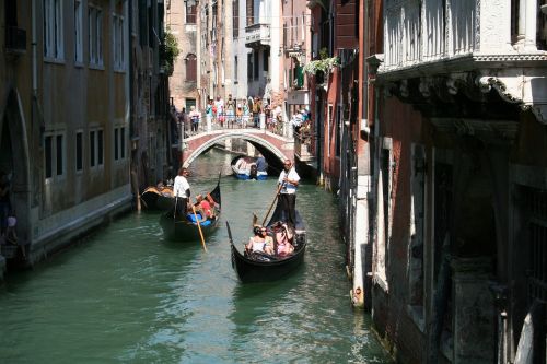 Italy, Romantiškas, Venecija, Vanduo, Gondolos, Miestas