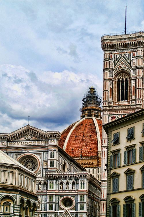 Italy,  Toskana,  Florencija,  Dangus,  Debesys,  Panorama,  Bokštai