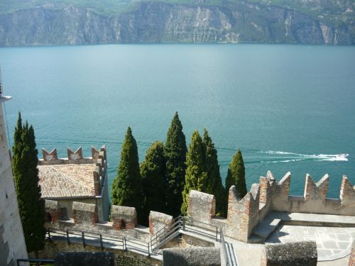 Italy,  Ispanų,  Ežero Garda,  Pilis