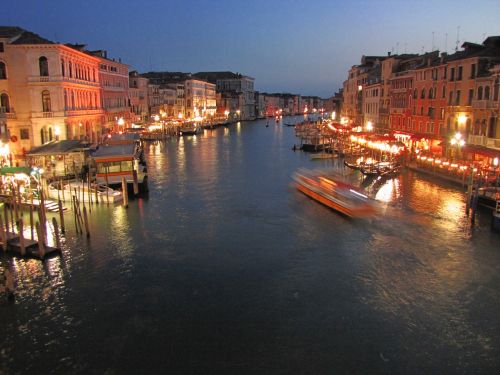 Italy, Venecija, Vandens Kelias, Kaimas, Apgyvendinimas, Apšvietimas, Naktinis Gyvenimas, Valtys, Gondola
