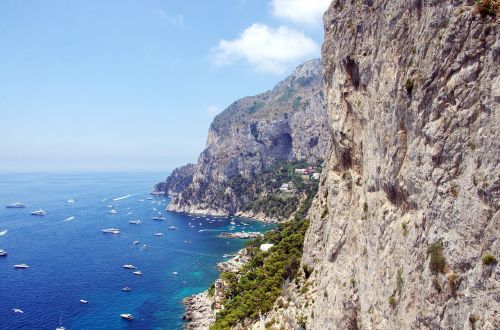Italy Capri, Uostas, Pusė, Uolos, Panorama, Mėlynas, Mediterranée, Šventė, Jūra, Jūrų, Vanduo, Kraštovaizdis, Krantas