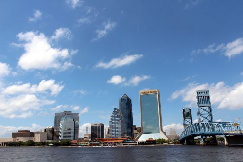 Panorama,  Jacksonville,  Florida,  Upė,  Priekinis,  Tiltas,  Jacksonville Panorama