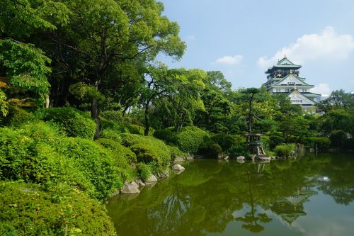 Japonija, Osaka, Parkas, Atspindys, Kraštovaizdis