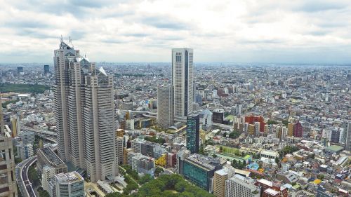 Japonija, Tokyo, Dangoraižis, Pastatas, Miestas, Miesto, Panorama, Miesto Panorama