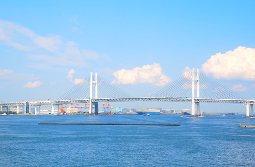 Japonija,  Yokohama,  Jūra,  Tiltas,  Uostas