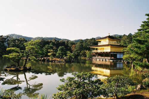 Japonija, Kyoto, Kinkakuji Šventykla, Turistų Kelionės Tikslas, Istorinės Vietos