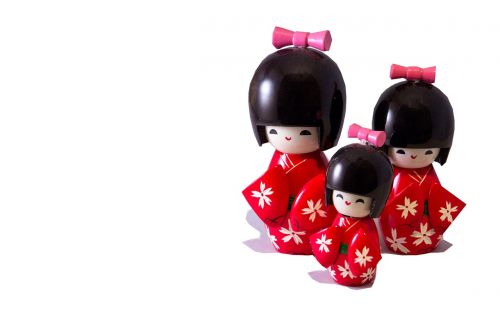 Japonų Lėlės, Iškirpti, Japanese, Lėlės, Kokeshi, Asian, Mergaitė, Apdaila, Kimono, Kultūra, Tradicinis