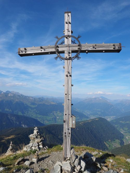 Jaufenspitze, Viršūnių Susitikimas, Kirsti, Kalnai, Alpių, Panaštal Alps, South Tyrol, Panorama