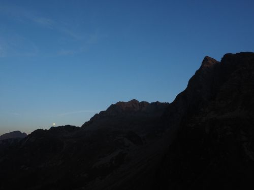 Jaufenspitze, Aukštas Plokščias Viršus, Kalnai, Panaštal Alps, Jaufenpass, Mėnulis, Mėnulio Šviesa
