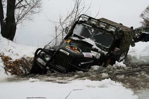 Jeep, 4X4, Žiema, Pelkė, Stick, Sunkvežimis, Purvas