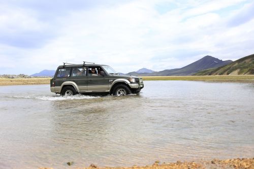 Jeep, Automobilis, Upė, Iceland, Kirsti Upę