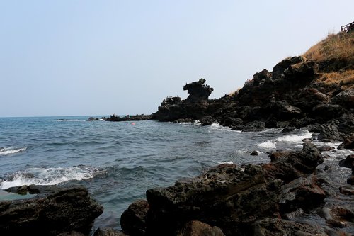 Jeju Sala,  Yongduam Roko,  Jeju Sala Paplūdimys,  Papludimys,  Bangos,  Korėjos Respublika,  Jeju Sala Jūra