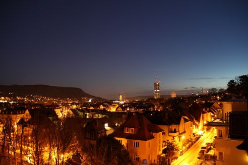 Jena, Naktinė Nuotrauka, Miestas, Žiburiai Miestas