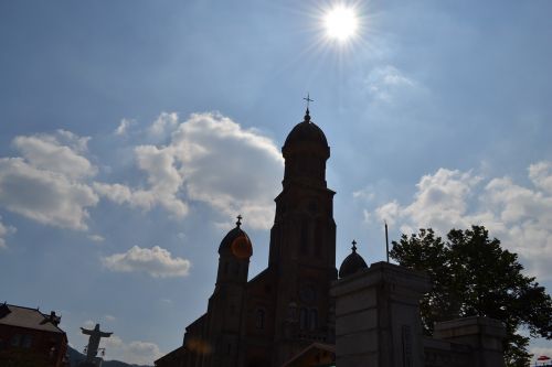 Jeonju, Katedra, Kaimas Hanok, Dangus