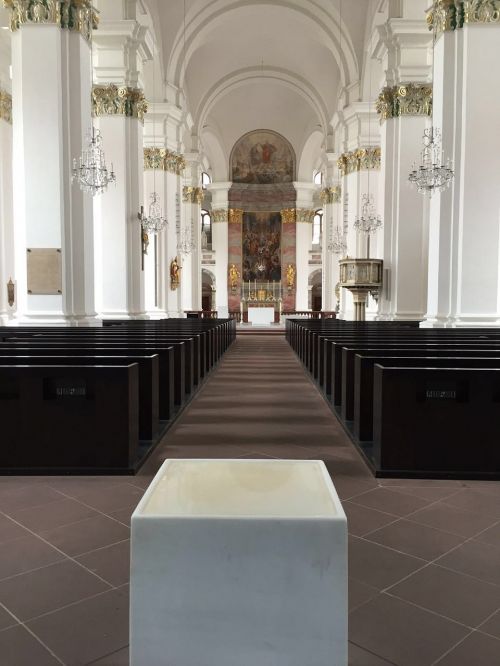 Jesuit Bažnyčia, Heidelbergas, Bažnyčia, Balta, Auksas, Bažnyčios Pews