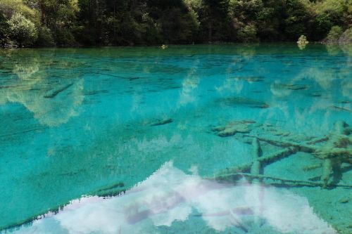 Jiuzhaigou, Ežeras, Sichuanas, Kinija, Kraštovaizdis