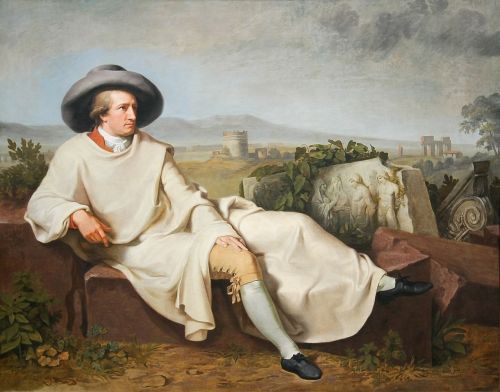Johann Wolfgang Von Goethe, Poetas, Portretas, Vyras, Johann Heinrich Wilhelm Tischbein, Dažymas, Tapyba Aliejiniais Dažais, Slouch, Vokiečių, Filosofas, 1787