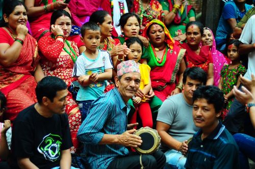 Džiaugsmas, Nepalas, Festivalis, Žmonės, Minia