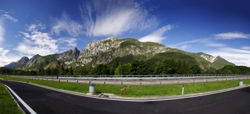 Alpės,  Julian,  Autogril,  Pano,  Panorama,  Julian Alps