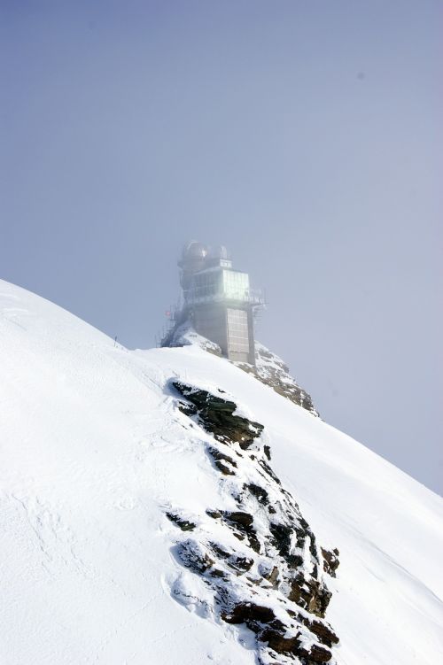 Jungfraujoch, Sfinkso Observatorija, Kalnai, Sniego Kraštovaizdis, Sniegas, Žiema, Šaltas, Gamta, Snieguotas, Alpių