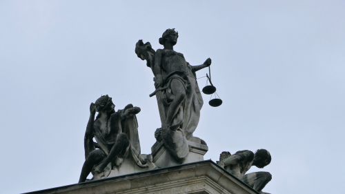 Justizia, Teisingumo Simbolis, Teisingumo Pastatas, Figūra, Statula, Horizontalus, Munich