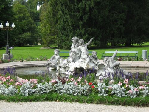 Imperial Villa, Blogas Ischl, Austrija, Fontanas, Kazervilla, Austrija, Fontanas