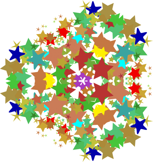 Kaleidoskopas, Žvaigždės, Veidrodis, Simetrija, Nemokama Vektorinė Grafika