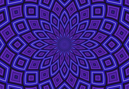 Kaleidoskopas, Abstraktus, Fonas, Modelis, Mėlynas, Violetinė, Simetrija