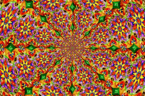 Kaleidoskopas, Sprogimas, Spalvos, Mandala