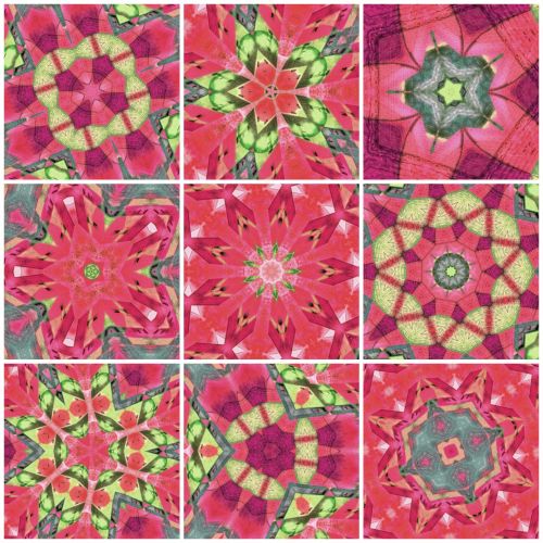 Fonas,  Tapetai,  Kaleidoskopas,  Dizainas,  Modelis,  Aikštės,  Antklodė,  Staltiesiems,  Geltona,  Žalias,  Raudona,  Kaleidoskopo Modelio Fonas