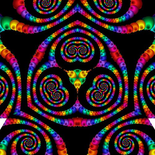Kaleidoskopas,  Spiralės,  Kaleidoskopinė,  Vaivorykštė,  Simetriškas,  Piešimas,  Juoda,  Fonas,  Aukštas,  Rezoliucija,  Kokybė,  Kvadratas,  Kaleidoskopinės Spiralės