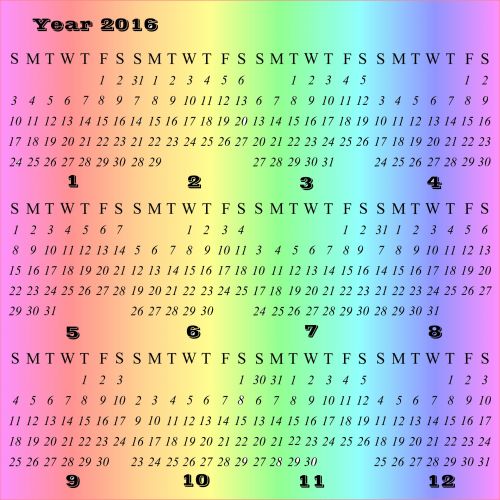 2016 & Nbsp,  Kalendorius,  Mėnuo,  Metai,  Apdaila,  Planuotojai,  Fonas,  Data,  Kalendorius 2016 M