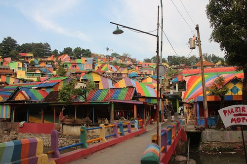 Rainbow Kaime,  Rainbow Kaime Semarangas,  Indonezija,  Centraljava,  Java,  Rainbowvillage,  Semarang,  Azijoje,  Kaimas