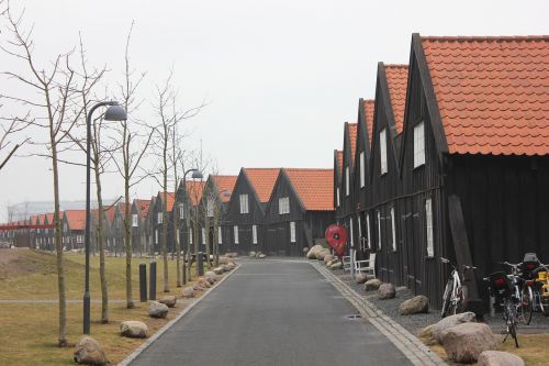 Kanonbådehusene, Mediena, Plytelės, Molis, Namas, Boathouse, Holmen, Kopenhaga, Denmark