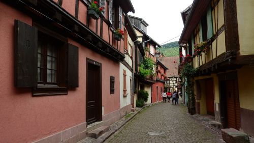 Kaysersberg, Alsace, France, Kaimas, Istoriniai Namai, Rąstinis Namas, Romantika