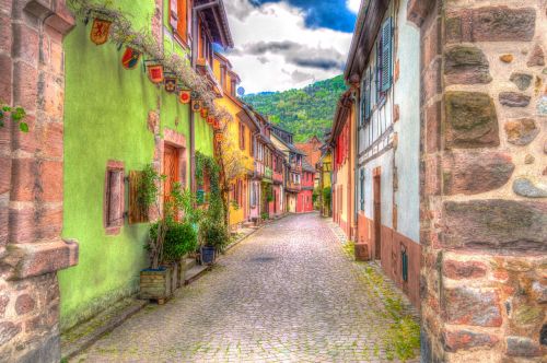 Kaysersberg, Alsace, France, Foto Filtras, Filtras