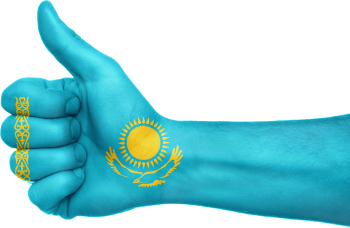 Kazachstanas, Vėliava, Ranka, Nacionalinis, Pirštai, Patriotinis, Nykščiai Aukštyn, Patriotizmas, Asija, Kazakhstani, Simbolis