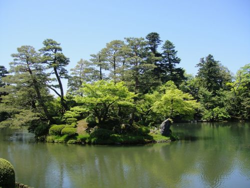 Kenrokuen Parkas, Jin Ze, Japonija, Šiaurinis Kontinentinis