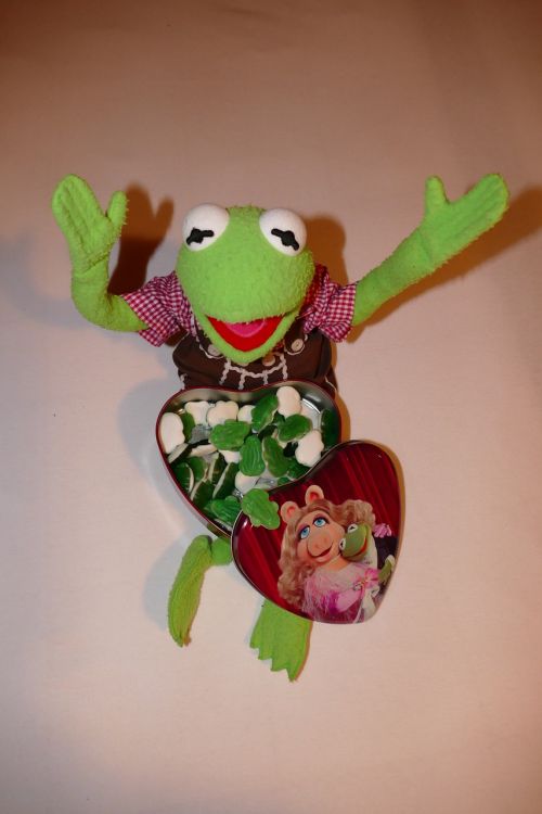 Kermit, Varlė, Žiūrėk Į Priekį, Gummibärchen, Guminės Varlės, Dėžė, Širdis, Širdies Formos, Praleisti Pigu, Draugai, Žalias, Lėlės