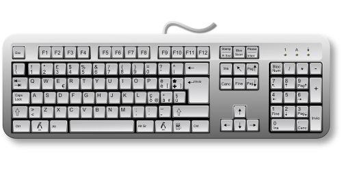 Klaviatūra, Raktai, Kompiuteris, Techninė Įranga, Periferinis, Elektronika, Nemokama Vektorinė Grafika