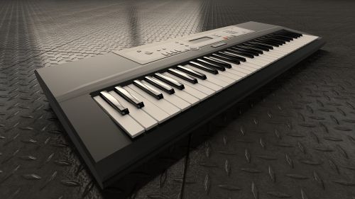 Klaviatūra, Raktai, Įvesties Įrenginys, Muzikinis Instrumentas, Fortepijono Klavišai, Muzika, Kompiuteris, Įvestis, 3D Modelis