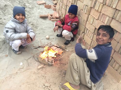 Vaikai, Ugnis, Laužas, Pakistani Vaikai