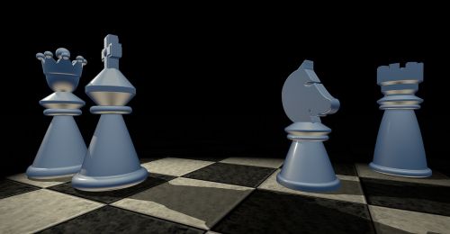 Karalius, Lady, Bokštas, Arklys, Springeris, Šachmatai, Šachmatų Žaidimas, Šachmatų Figūros, Figūra, Strategija, Šachmatų Lenta, Žaidimo Laukai, Žaidimų Lenta, Šachmatų Figūrėlė, Stalo Žaidimas, Stiklas, Strateginis Žaidimas, Balta, 3D