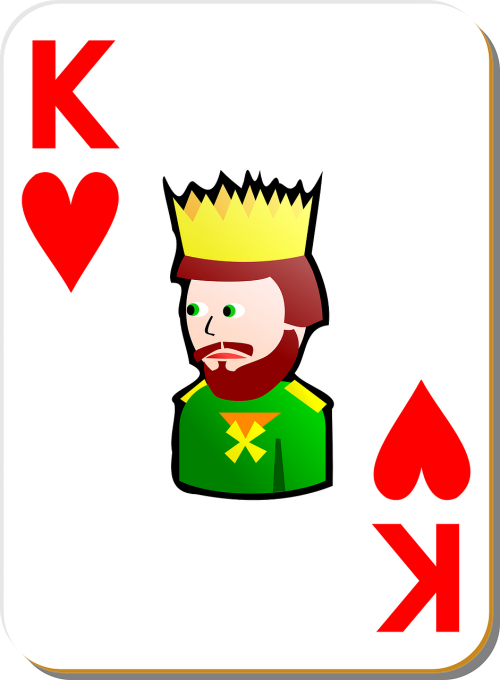 Karalius, Širdis, Žaisti, Kortelės, Pokeris, Žaidimas, Poilsis, Nemokama Vektorinė Grafika