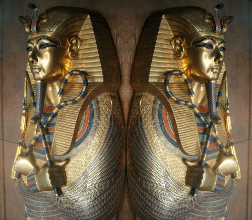 Karalius,  Egyptian,  Vaizdas,  Auksas,  Kopija,  Karalius Tutankhamono Vaizdas Dvigubai